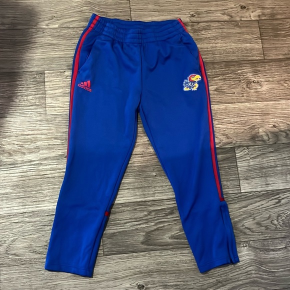 Kansas Jayhawks Adidas Sweats Size Medium - Picture 1 of 6